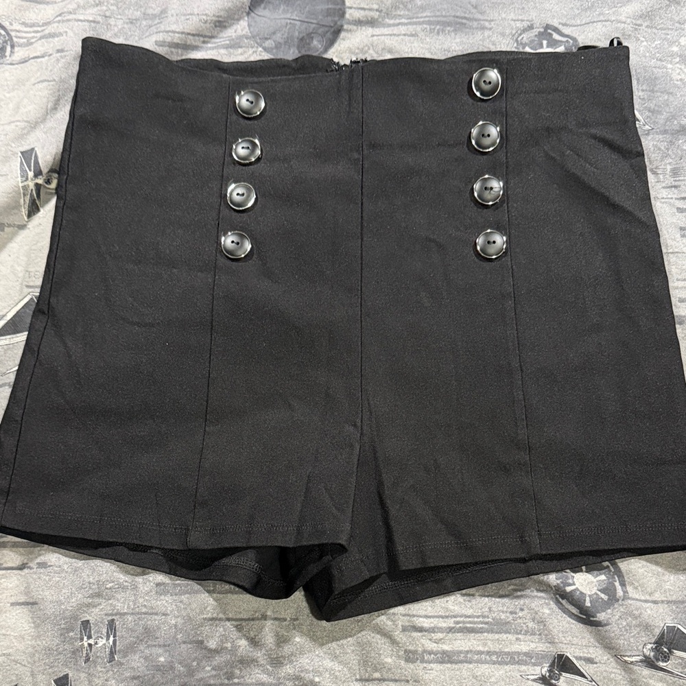 NWT DOUBLE TROUBLE APPAREL HIGH WAISTED SAILOR SHORTS SZ XXL